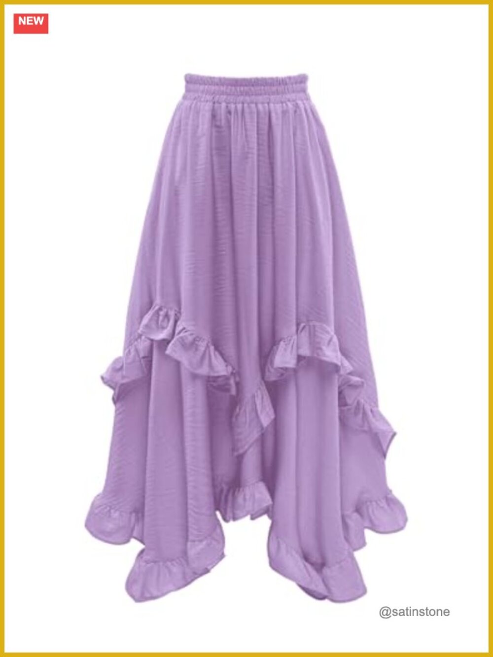 Women's Ruffle A-Line Midi Skirt Renaissance Festival Wear
